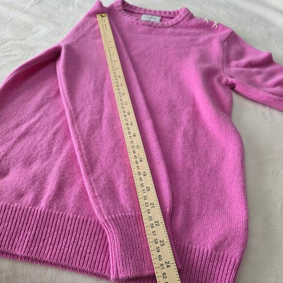 Harden 100% Cashmere Sweater S Pink US Made Luxury Soft Knit Crew Neck Designer - Picture 10 of 11
